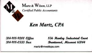 Ken Martz, Certified Public Accountant